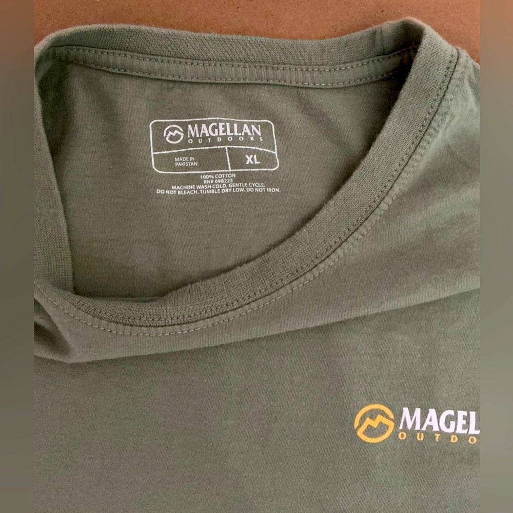 Magellan Outdoors Men's Sage Green Short Sleeve Tee SIZE XL - Picture 3 of 5